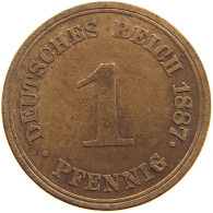 GERMANY EMPIRE 1 PFENNIG 1887 E #s107 0593 - 1 Pfennig