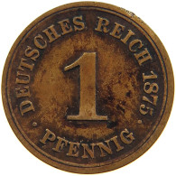 GERMANY EMPIRE 1 PFENNIG 1875 G #s107 0561 - 1 Pfennig