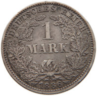 GERMANY EMPIRE 1 MARK 1886 E #t036 0077 - 1 Mark