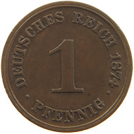 GERMANY EMPIRE 1 PFENNIG 1874 H #t036 0215 - 1 Pfennig