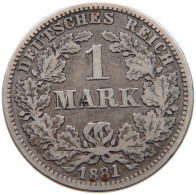 GERMANY EMPIRE 1 MARK 1881 G #t036 0059 - 1 Mark