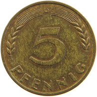 GERMANY BRD 5 PFENNIG 1950 D #s111 0501 - 5 Pfennig