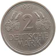 GERMANY BRD 2 MARK 1951 J #s102 0159 - 2 Mark