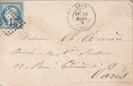 Lettre De Lyon à Paris LSC - 1849-1876: Classic Period