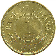 GUYANA 1 CENT 1967 #s110 0241 - Guyana