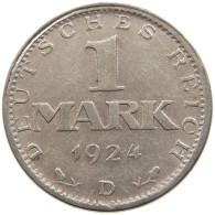 GERMANY WEIMAR MARK 1924 D #t036 0085 - 1 Mark & 1 Reichsmark