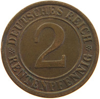 GERMANY WEIMAR 2 RENTENPFENNIG 1924 G #s109 0137 - 2 Rentenpfennig & 2 Reichspfennig