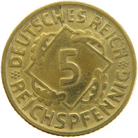 GERMANY WEIMAR 5 REICHSPFENNIG 1925 D #s109 0975 - 5 Rentenpfennig & 5 Reichspfennig