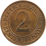 GERMANY WEIMAR 2 RENTENPFENNIG 1923 G DIE ERROR #s109 0121 - 2 Rentenpfennig & 2 Reichspfennig