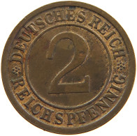 GERMANY WEIMAR 2 REICHSPFENNIG 1936 D #t036 0195 - 2 Renten- & 2 Reichspfennig