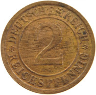 GERMANY WEIMAR 2 REICHSPFENNIG 1936 D #s109 0091 - 2 Renten- & 2 Reichspfennig