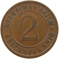 GERMANY WEIMAR 2 REICHSPFENNIG 1925 A #s109 0081 - 2 Renten- & 2 Reichspfennig