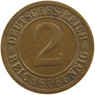 GERMANY WEIMAR 2 REICHSPFENNIG 1924 G #s109 0143 - 2 Renten- & 2 Reichspfennig