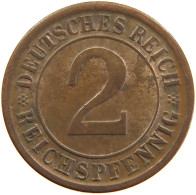 GERMANY WEIMAR 2 REICHSPFENNIG 1924 A #s109 0087 - 2 Renten- & 2 Reichspfennig