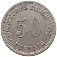 GERMANY EMPIRE 50 PFENNIG 1877 B #t036 0087 - 50 Pfennig