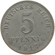 GERMANY EMPIRE 5 PFENNIG 1917 A #s109 0853 - 5 Pfennig