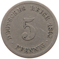 GERMANY EMPIRE 5 PFENNIG 1893 G #s109 0001 - 5 Pfennig