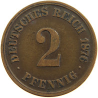 GERMANY EMPIRE 2 PFENNIG 1876 A #s109 0953 - 2 Pfennig