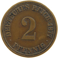 GERMANY EMPIRE 2 PFENNIG 1877 A #s109 0957 - 2 Pfennig