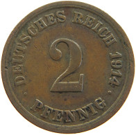 GERMANY EMPIRE 2 PFENNIG 1914 F #t036 0175 - 2 Pfennig