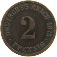 GERMANY EMPIRE 2 PFENNIG 1875 C #s109 0961 - 2 Pfennig