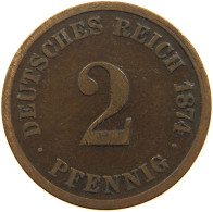 GERMANY EMPIRE 2 PFENNIG 1874 C #s109 1015 - 2 Pfennig