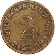 GERMANY EMPIRE 2 PFENNIG 1875 C #s109 0637 - 2 Pfennig