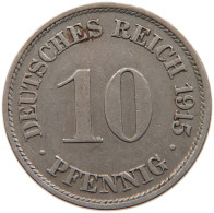 GERMANY EMPIRE 10 PFENNIG 1915 J #s109 1067 - 10 Pfennig