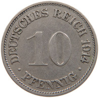 GERMANY EMPIRE 10 PFENNIG 1914 G #s109 0925 - 10 Pfennig