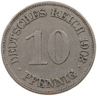 GERMANY EMPIRE 10 PFENNIG 1903 E #s109 1029 - 10 Pfennig