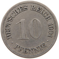 GERMANY EMPIRE 10 PFENNIG 1901 F #s109 1153 - 10 Pfennig