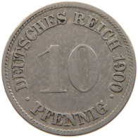 GERMANY EMPIRE 10 PFENNIG 1900 G #s109 0913 - 10 Pfennig