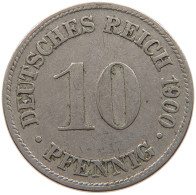 GERMANY EMPIRE 10 PFENNIG 1900 D #s109 0277 - 10 Pfennig