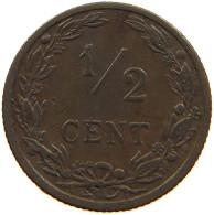 NETHERLANDS 1/2 CENT 1906 Wilhelmina 1890-1948 #s110 0753 - 0.5 Cent