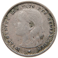 NETHERLANDS 10 CENTS 1893 Wilhelmina 1890-1948 #s110 0731 - 10 Cent