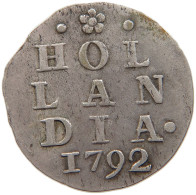 NETHERLANDS 2 STUIVERS 1792 HOLLAND #s106 0203 - …-1795 : Oude Periode
