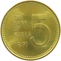 KOREA 5 WON 1971 #s108 0367 - Corée Du Sud