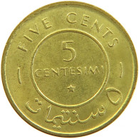 SOMALIA 5 CENTESIMI 1967 #s108 0395 - Somalie