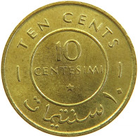 SOMALIA 10 CENTESIMI 1967 #s108 0331 - Somalië