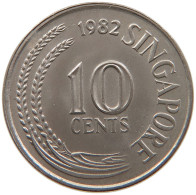 SINGAPORE 10 CENTS 1982 #s110 0149 - Singapur