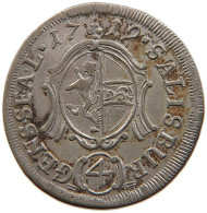 SALZBURG 4 KREUZER 1719 Franz Anton Fürst Von Harrach 1709-1727 #t037 0727 - Austria