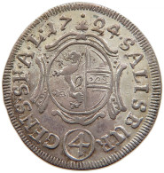 SALZBURG 4 KREUZER 1724 Franz Anton Fürst Von Harrach 1709-1727 #t037 0723 - Austria