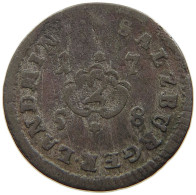 SALZBURG 2 KREUZER 1758 Sigismund III. Von Schrattenbach (1753-1771) #t037 0115 - Austria