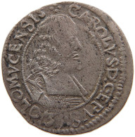 OLMÜTZ 3 KREUZER 1669 OLMÜTZ Karl II. Von Liechtenstein 1664-1695 #t037 0481 - Austria