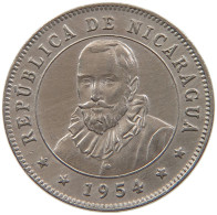 NICARAGUA 25 CENTAVOS 1954 #s107 0225 - Nicaragua