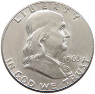 UNITED STATES OF AMERICA 1/2 HALF DOLLAR 1963 FRANKLIN #s106 0027 - 1948-1963: Franklin