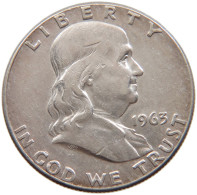 UNITED STATES OF AMERICA 1/2 HALF DOLLAR 1963 FRANKLIN #s106 0019 - 1948-1963: Franklin