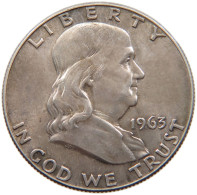 UNITED STATES OF AMERICA 1/2 HALF DOLLAR 1963 D FRANKLIN #s106 0015 - 1948-1963: Franklin