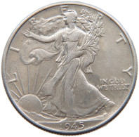 UNITED STATES OF AMERICA 1/2 HALF DOLLAR 1945 WALKING LIBERTY #s106 0035 - 1916-1947: Liberty Walking
