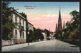 AK Oldenburg I. Gr., Gartenstrasse Mit Blick Auf Die Kirche  - Oldenburg